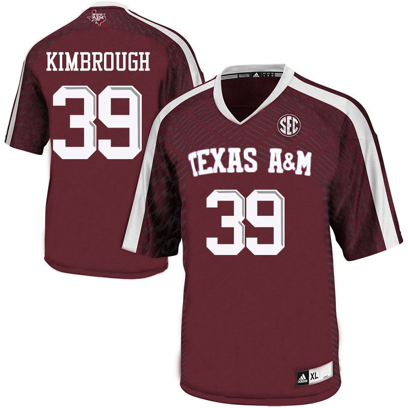 Men #39 John Kimbrough Texas A&M Aggies College Football Jerseys-Maroon